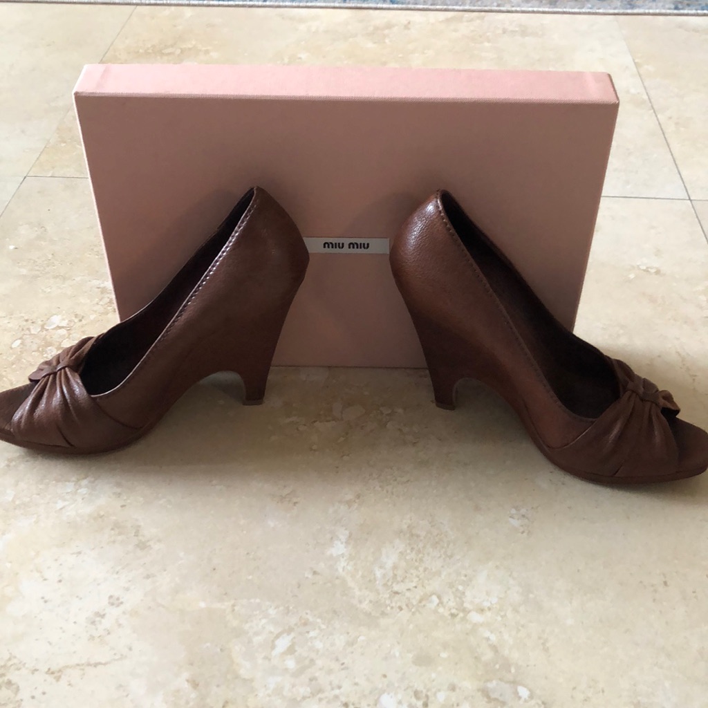 Miu Miu Leather Wedge
